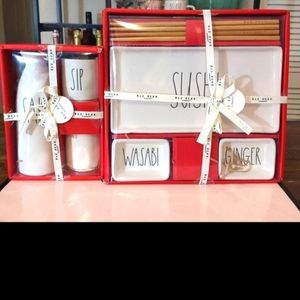 Rae Dunn Sushi & Sake Giftset Bundle NIB